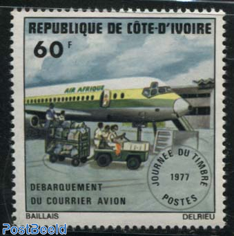 Stamp Day, airmail 1v