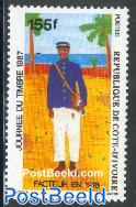 Stamp Day, mailman in 1918 1V