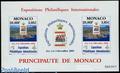 Monaco 2000 stamp exposition s/s