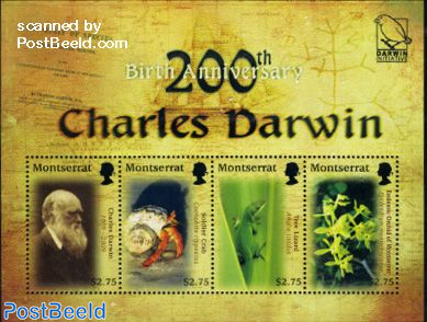 Darwin 200th birth anniversary 4v m/s