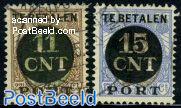 TE BETALEN PORT Overprints 2v