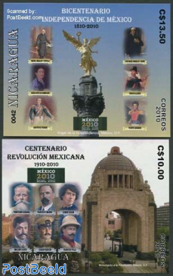 Mexican revolution centenary 2 s/s