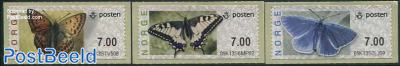 Automat Stamps, Butterflies 3v s-a (face value may vary)