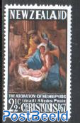 Christmas, Poussin painting 1v, joint issue Niue