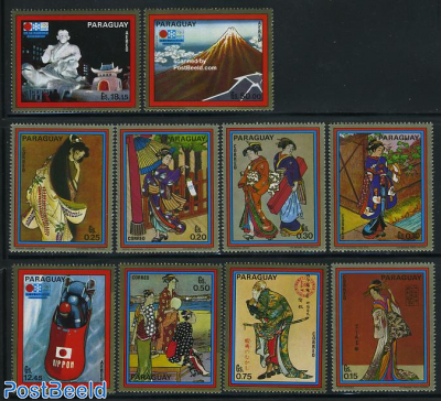 Olympic Winter Games 10v, Japanese paintings