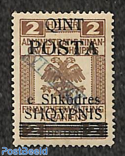 Blue overprint 1v