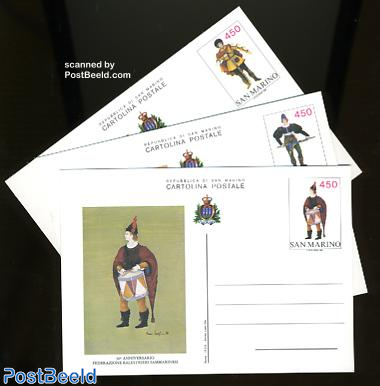 Postcard set 450L, Uniforms (3 cards)