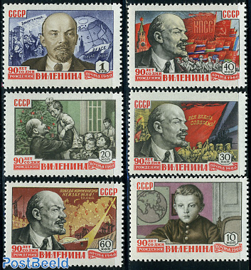 W.I. Lenin 90th birthday 6v
