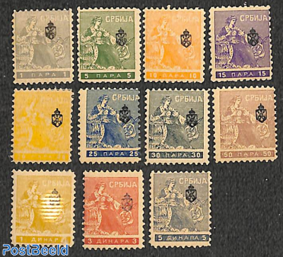 Newspaperstamps with coat of arms 11v
