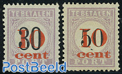 Postage due overprints 2v