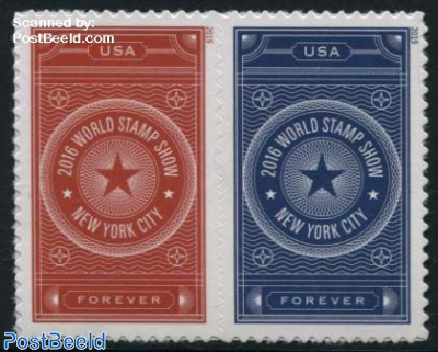 World Stamp Show New York 2016 2v s-a