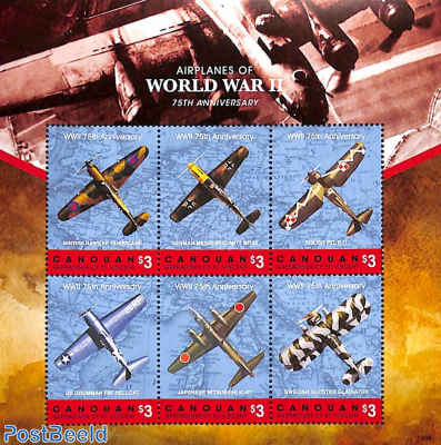 Canouan, Airplanes from World War II 6v m/s
