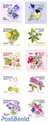 Flowers 10v s-a in booklet