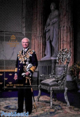 King Carl XVI Gustav golden jubilee s/s