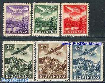 Airmail definitives 6v