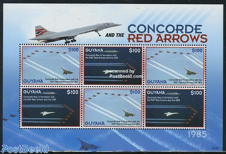 non linguellato FRANCOBOLLO SHEETLET Concorde e FERRARI 2007 Gomma integra 